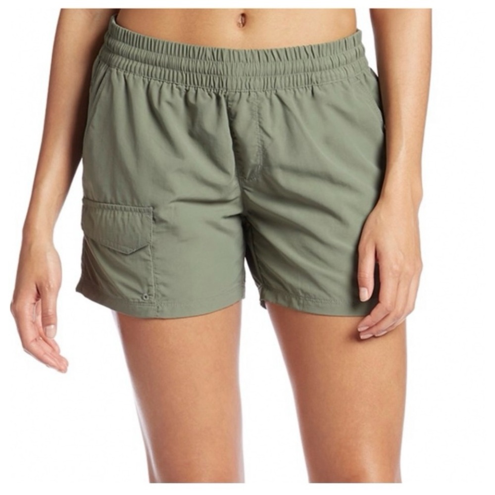 Columbia Silver Ridge Pull On Nylon Shorts Cedar Green - Sz Large Outdoor Hiking